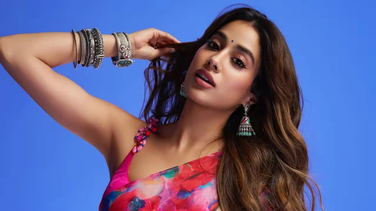 Janhvi Kapoor Stuns in Floral Look for Param Sundari Promo