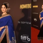 Janhvi Kapoor Honors Sridevi in Saree at Homebound Screening