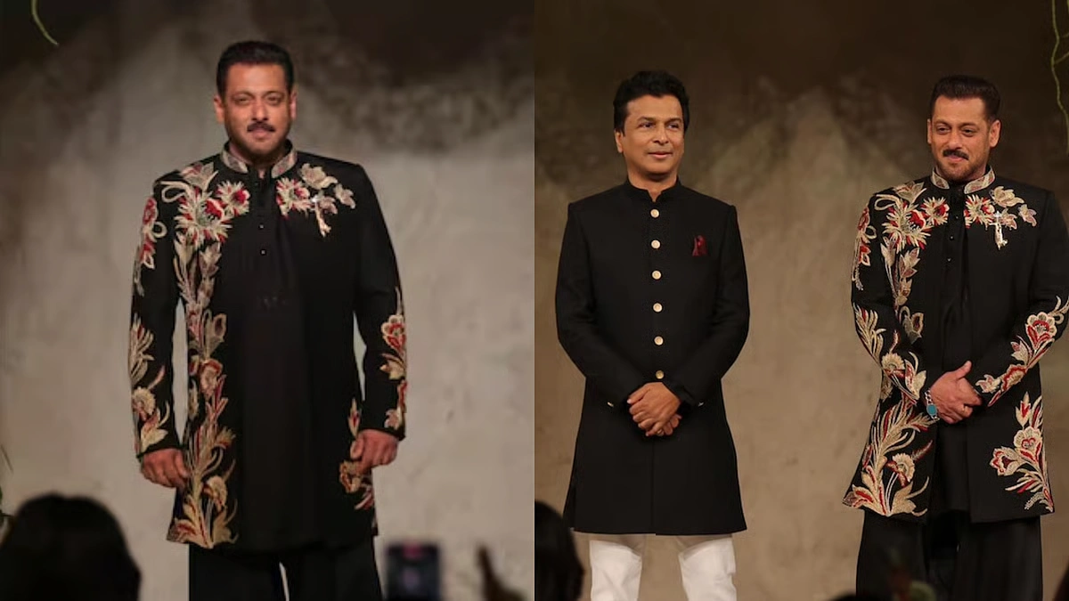 Salman Khan Stuns in Black Sherwani at Vikram Phadnis’ Gala