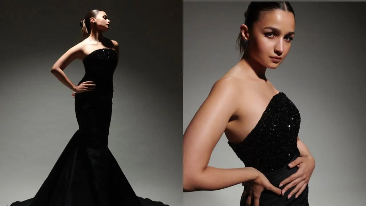 Alia Bhatt Turns Heads in 1993 Herve Leger Black Dress at Filmfare OTT Awards 2025